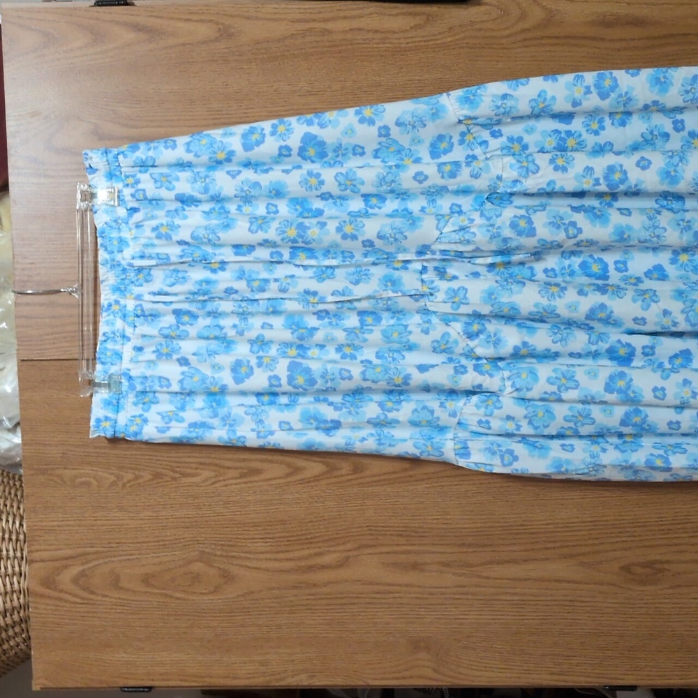 Floral Blue and White Women's Skirt